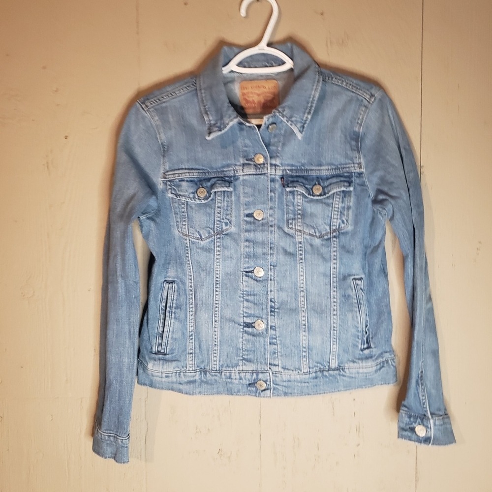 Levi's Women's Denim Blue Jean Jacket Button Pockets Size Large